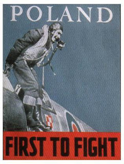 This poster promoting Anglo-Polish unity in the skies was a birthday present last year, but I've been unable to find out anything about its artist or history.  If you can help, please get in touch.